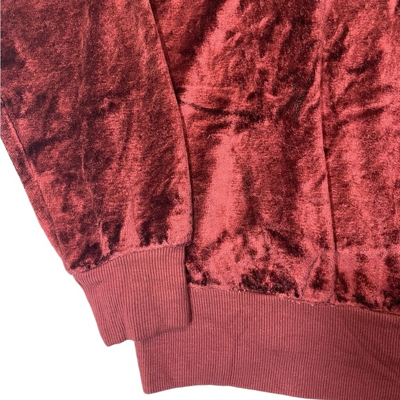 Anthropologie Michael Stars Red Vali Velvet Pullover Top Long Sleeve  XS New! - Picture 14 of 16